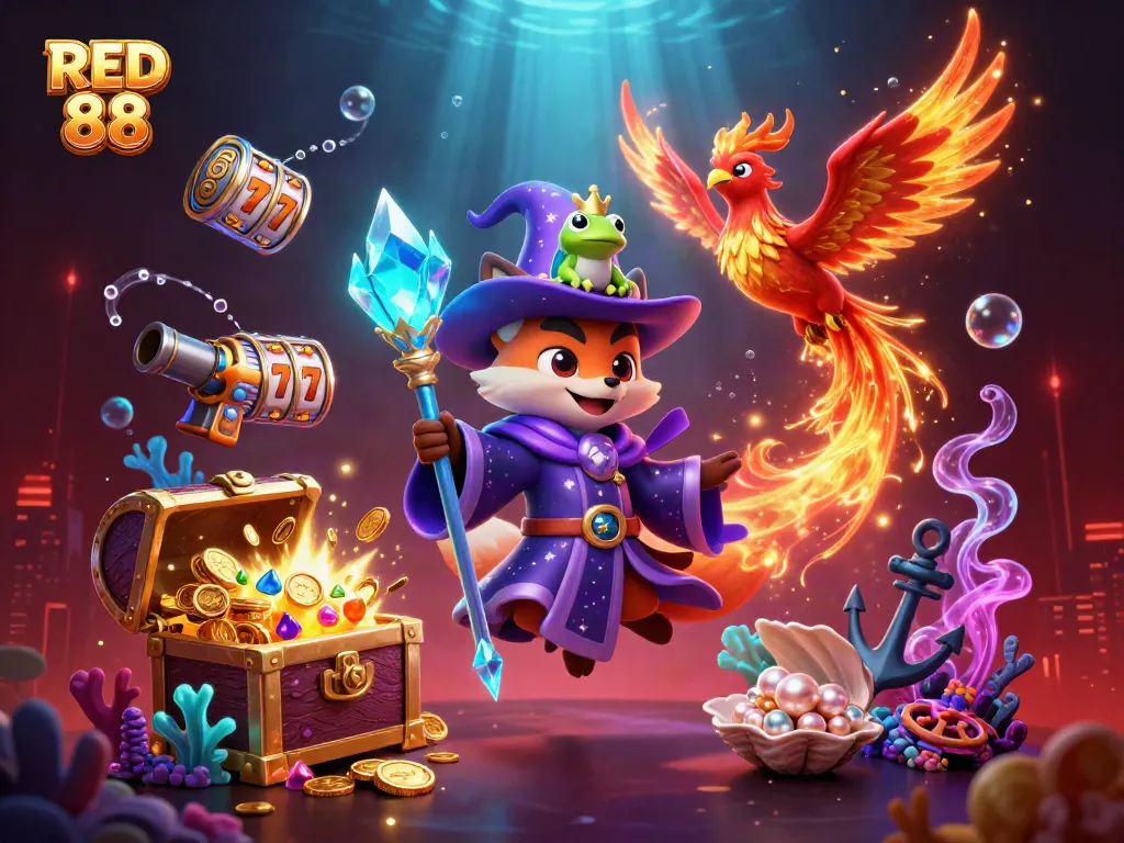 Join RED 88 for a thrilling treasure hunt among mystical characters and casino games.