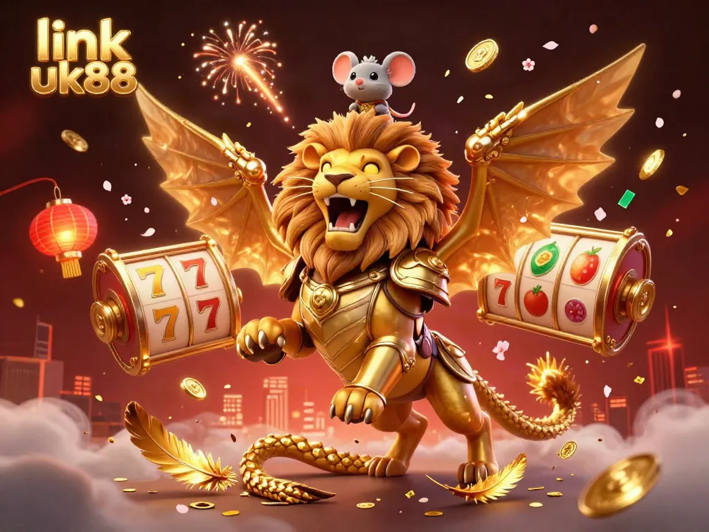 Experience thrilling slots action with link uk88 featuring a triumphant golden chimera and dynamic game elements.